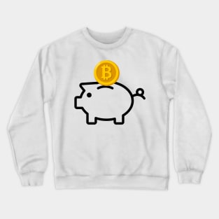 Bitcoin piggy bank Crewneck Sweatshirt